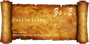 Zsilla Erika névjegykártya