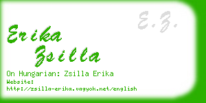 erika zsilla business card